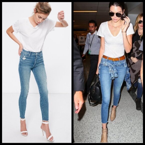 💕MOTHER💕 Stunner Ankle Fray Jeans Graffiti Girl - Picture 1 of 16